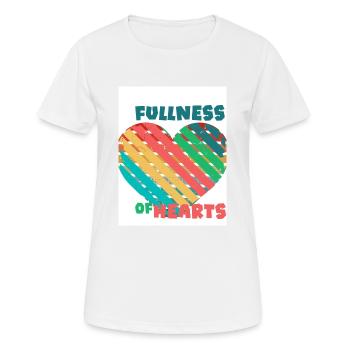 The fullness of hearts. Fullness of hearts. - Women's Breathable T-Shirt - white - Front - AI Model Female 172 dark (172cm)