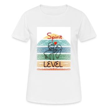 Spirituelles Niveau. Wasserwaage. - Frauen T-Shirt atmungsaktiv - Weiß - Vorne - AI Model Female 172 dark (172cm)