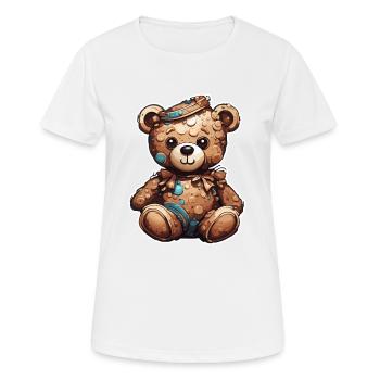 Teddybär / Kuscheltier / Stofftier / Geschenkidee - Frauen T-Shirt atmungsaktiv - Weiß - Vorne - AI Model Female 172 dark (172cm)