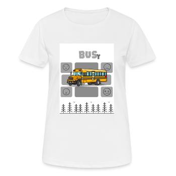 Beschäftigt. Unterwegs. Beschäftigt. - Frauen T-Shirt atmungsaktiv - Weiß - Vorne - AI Model Female 172 dark (172cm)