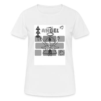 Engel. - Frauen T-Shirt atmungsaktiv - Weiß - Vorne - AI Model Female 172 dark (172cm)