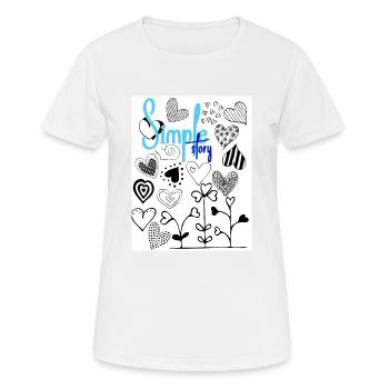 Einfache Geschichte. - Frauen T-Shirt atmungsaktiv - Weiß - Vorne - AI Model Female 172 dark (172cm)