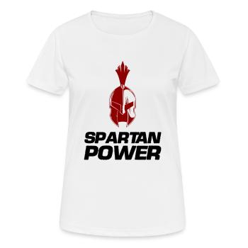 Puissance spartiate - T-shirt respirant Femme - blanc - Devant - AI Model Female 172 dark (172cm)