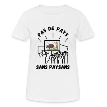 Kein Land ohne Bauern - Frauen T-Shirt atmungsaktiv - Weiß - Vorne - AI Model Female 172 dark (172cm)