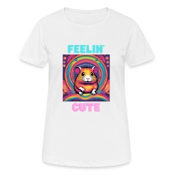 Se sentir mignon - T-shirt respirant Femme - blanc - Devant - AI Model Female 172 dark (172cm)