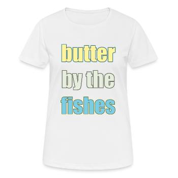 Poisson-papillon - T-shirt respirant Femme - blanc - Devant - AI Model Female 172 dark (172cm)