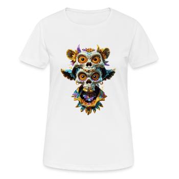Totem skull animal - T-shirt respirant Femme - blanc - Devant - AI Model Female 172 dark (172cm)