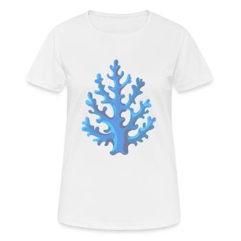 Corail en bleu - T-shirt respirant Femme - blanc - Devant - AI Model Female 172 dark (172cm)