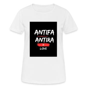 ANTIFA - T-shirt respirant Femme - blanc - Devant - AI Model Female 172 dark (172cm)