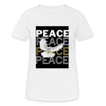 PeaceZeichen Friedenstaube - Frauen T-Shirt atmungsaktiv - Weiß - Vorne - AI Model Female 172 dark (172cm)