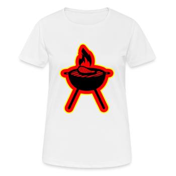 Steak grillé - T-shirt respirant Femme - blanc - Devant - AI Model Female 172 dark (172cm)