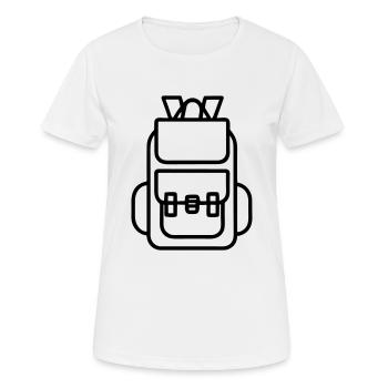 Sac à dos - T-shirt respirant Femme - blanc - Devant - AI Model Female 172 dark (172cm)