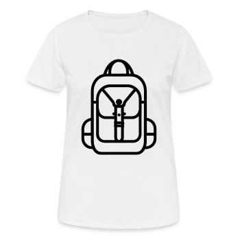 Sac à dos - T-shirt respirant Femme - blanc - Devant - AI Model Female 172 dark (172cm)