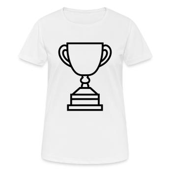 Trophäe - Frauen T-Shirt atmungsaktiv - Weiß - Vorne - AI Model Female 172 dark (172cm)