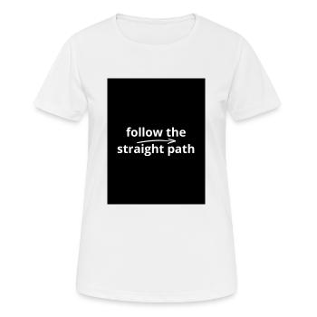 la typographie représente l’inscription - T-shirt respirant Femme - blanc - Devant - AI Model Female 172 dark (172cm)
