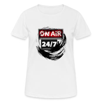 ON AIR Festival Version - Frauen T-Shirt atmungsaktiv - Weiß - Vorne - AI Model Female 172 dark (172cm)