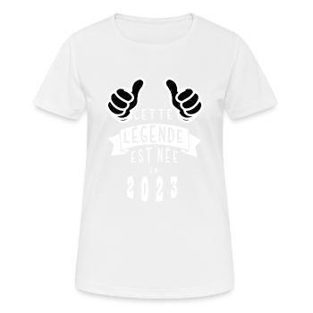 Legend 2023 Authentic 2023 Vintage Bursdag - Women's Breathable T-Shirt - white - Front - AI Model Female 172 dark (172cm)
