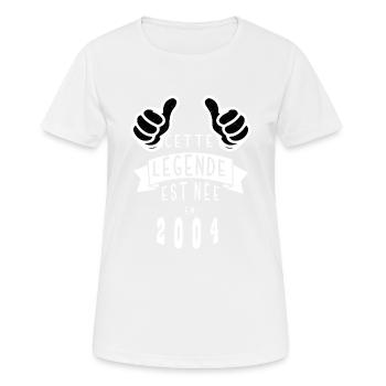Legend 2004 Authentic 2004 Vintage Bursdag - Women's Breathable T-Shirt - white - Front - AI Model Female 172 dark (172cm)