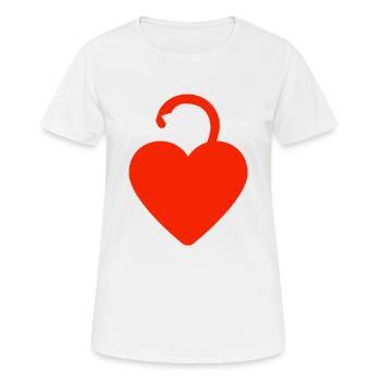 Herz-Schloss - Frauen T-Shirt atmungsaktiv - Weiß - Vorne - AI Model Female 172 dark (172cm)
