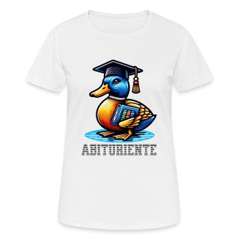 Abituriente Abi Motto - Frauen T-Shirt atmungsaktiv - Weiß - Vorne - AI Model Female 172 dark (172cm)