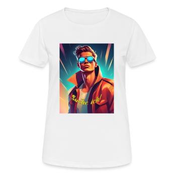 Typ - Frauen T-Shirt atmungsaktiv - Weiß - Vorne - AI Model Female 172 dark (172cm)