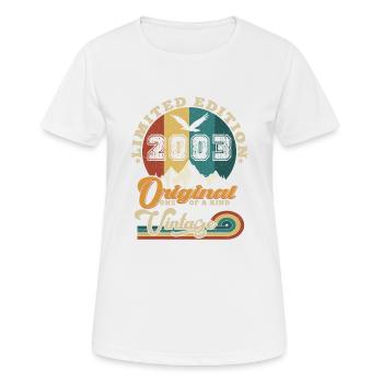 Original 2003 Vintage Limited Edition Geschenk - Frauen T-Shirt atmungsaktiv - Weiß - Vorne - AI Model Female 172 dark (172cm)