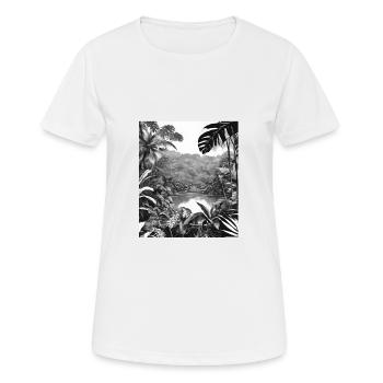 Regenwald - Frauen T-Shirt atmungsaktiv - Weiß - Vorne - AI Model Female 172 dark (172cm)