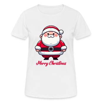 Weihnachtsmann Cartoon - Frauen T-Shirt atmungsaktiv - Weiß - Vorne - AI Model Female 172 dark (172cm)