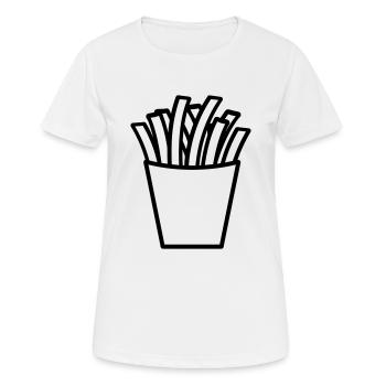 French fries - Women's Breathable T-Shirt - white - Front - AI Model Female 172 dark (172cm)
