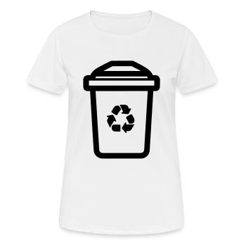 poubelle - T-shirt respirant Femme - blanc - Devant - AI Model Female 172 dark (172cm)