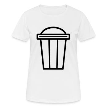 poubelle - T-shirt respirant Femme - blanc - Devant - AI Model Female 172 dark (172cm)