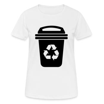 poubelle - T-shirt respirant Femme - blanc - Devant - AI Model Female 172 dark (172cm)