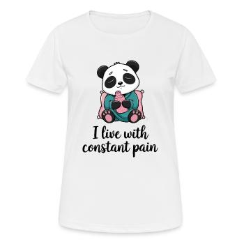 Panda avec une douleur constante - T-shirt respirant Femme - blanc - Devant - AI Model Female 172 dark (172cm)
