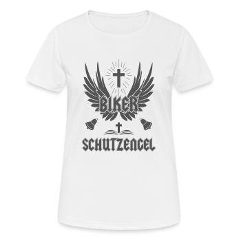 Ange gardien pour les motards - T-shirt respirant Femme - blanc - Devant - AI Model Female 172 dark (172cm)