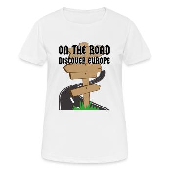 Découvrir l’Europe - T-shirt respirant Femme - blanc - Devant - AI Model Female 172 dark (172cm)