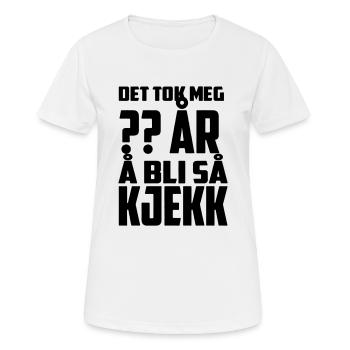 Il m'a fallu XX ans pour devenir aussi beau - T-shirt respirant Femme - blanc - Devant - AI Model Female 172 dark (172cm)