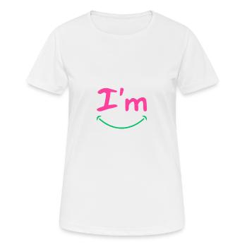 Je suis 😊 - T-shirt respirant Femme - blanc - Devant - AI Model Female 172 dark (172cm)