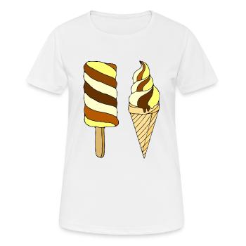 Eis - Frauen T-Shirt atmungsaktiv - Weiß - Vorne - AI Model Female 172 dark (172cm)