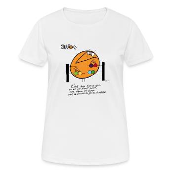 Calcul Shadokien - T-shirt respirant Femme - blanc - Devant - AI Model Female 172 dark (172cm)