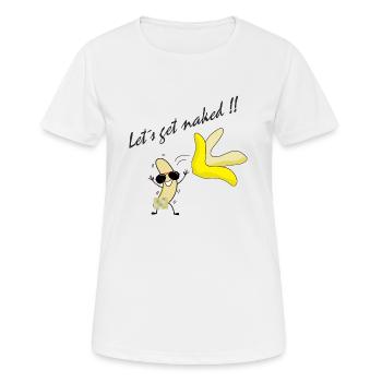 banane se déshabiller - T-shirt respirant Femme - blanc - Devant - AI Model Female 172 dark (172cm)