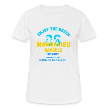 mandelieu la napoule Cote de azur - T-shirt respirant Femme - blanc - Devant - AI Model Female 172 dark (172cm)