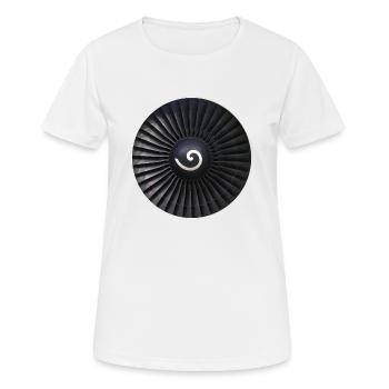 MOTEUR 6 - T-shirt respirant Femme - blanc - Devant - AI Model Female 172 dark (172cm)
