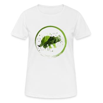 Joli motif dino - T-shirt respirant Femme - blanc - Devant - AI Model Female 172 dark (172cm)