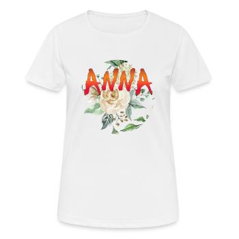 Anna - Women's Breathable T-Shirt - white - Front - AI Model Female 172 dark (172cm)