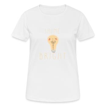 SHINE BRIGHT (Not just) tonight - Women's Breathable T-Shirt - white - Front - AI Model Female 172 dark (172cm)