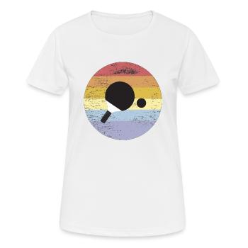 Tischtennis vintage - Frauen T-Shirt atmungsaktiv - Weiß - Vorne - AI Model Female 172 dark (172cm)