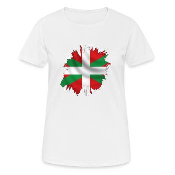 Baskische Design - Frauen T-Shirt atmungsaktiv - Weiß - Vorne - AI Model Female 172 dark (172cm)