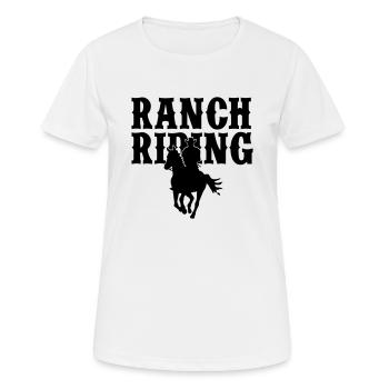 Ranch Riding Cowboy - Farbwechsel - Frauen T-Shirt atmungsaktiv - Weiß - Vorne - AI Model Female 172 dark (172cm)
