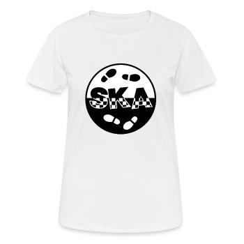 ska cercle sur fond blanc - T-shirt respirant Femme - blanc - Devant - AI Model Female 172 dark (172cm)