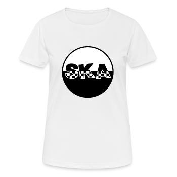 Logo circulaire SKA - T-shirt respirant Femme - blanc - Devant - AI Model Female 172 dark (172cm)